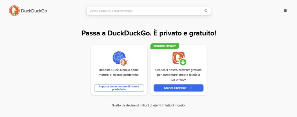 duckduckgo homepage