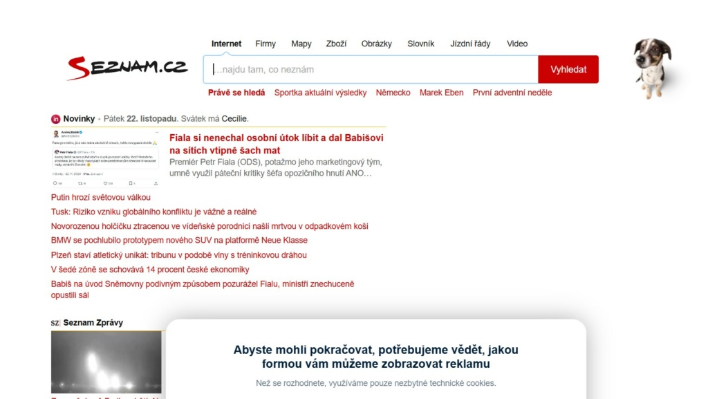 seznam homepage