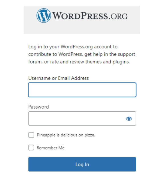 accesso di worpdress.org